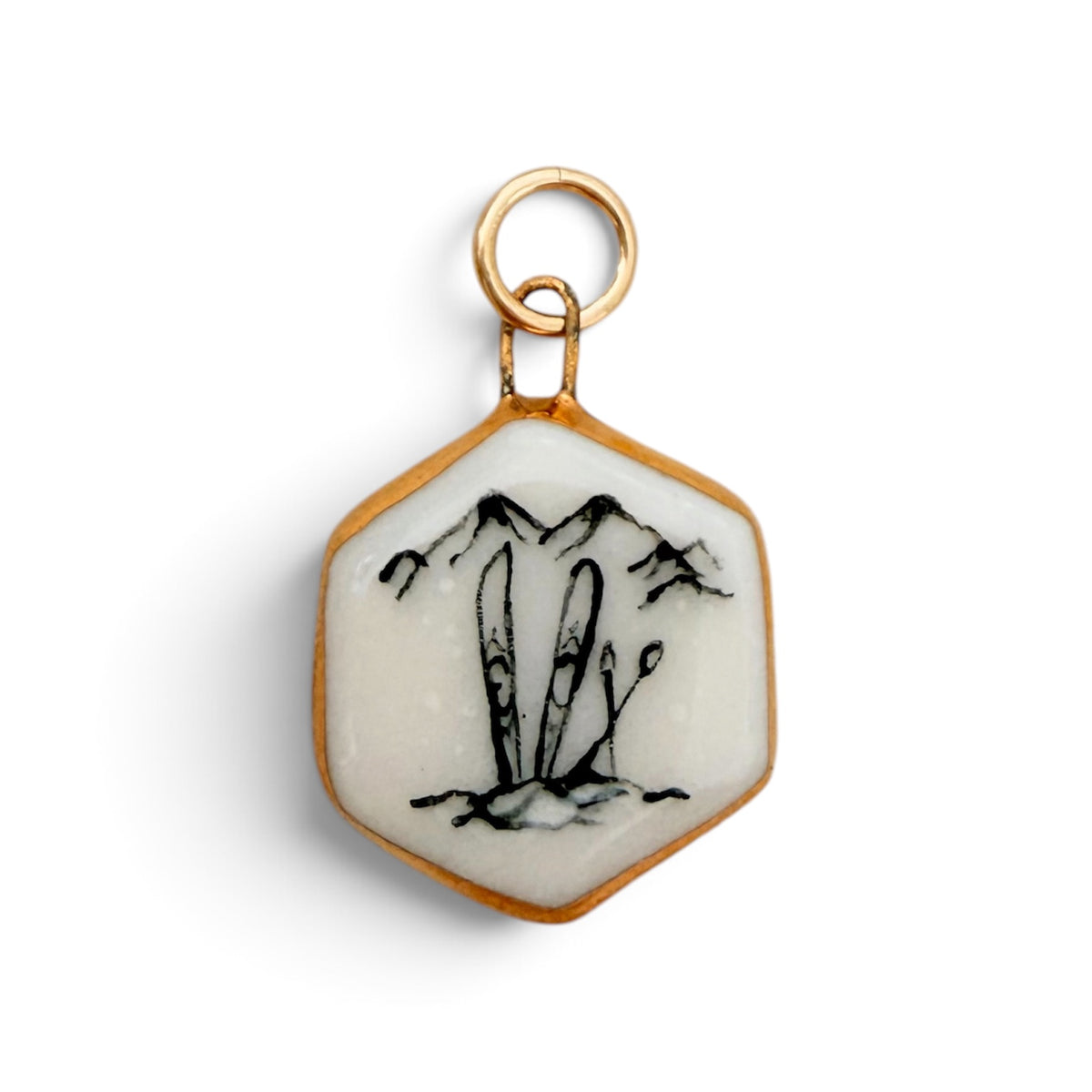 Skis and Polls Charm
