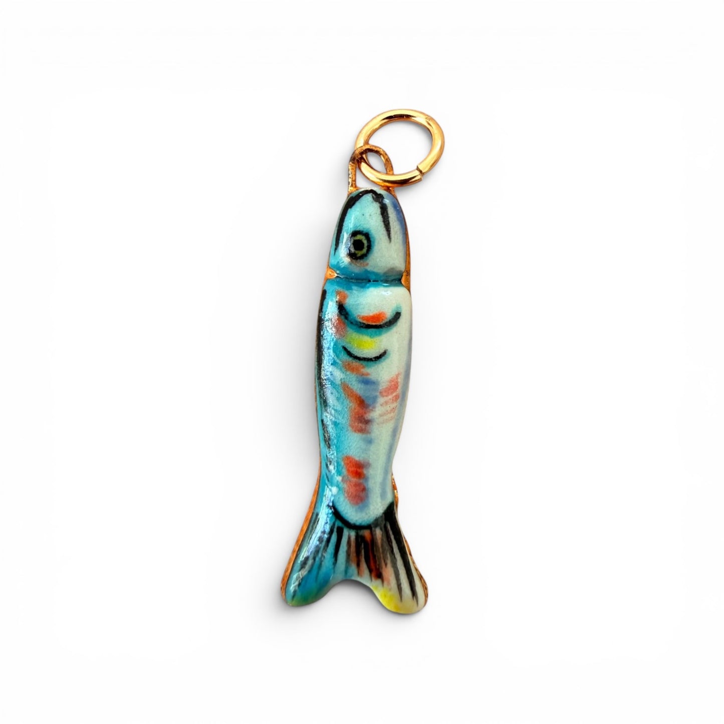 Blue Rainbow Fish Charm
