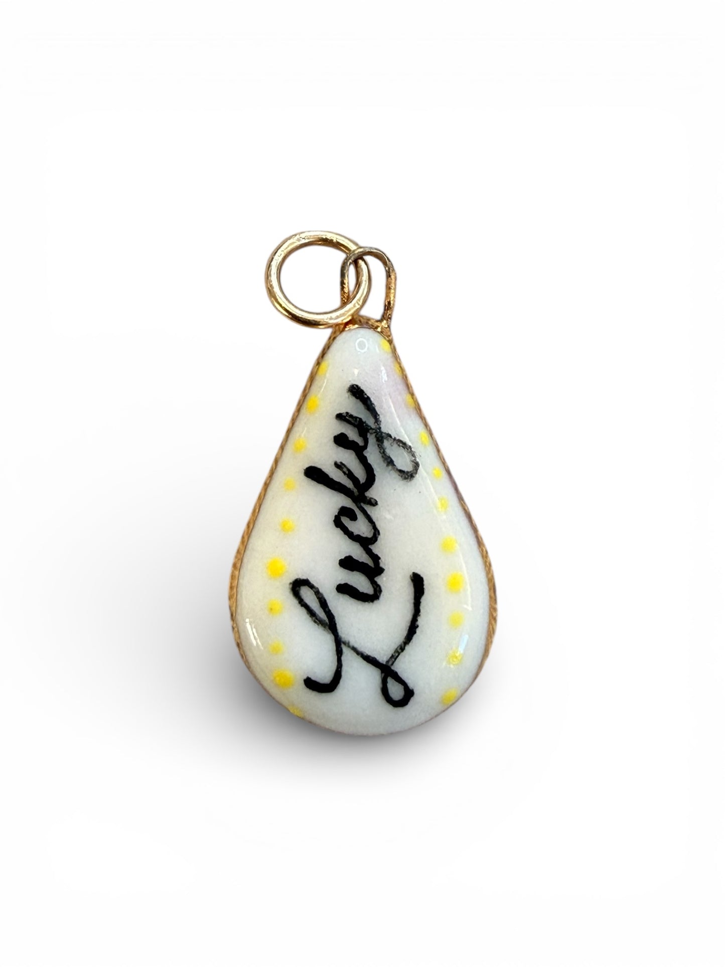 “Lucky” Teardrop Charm