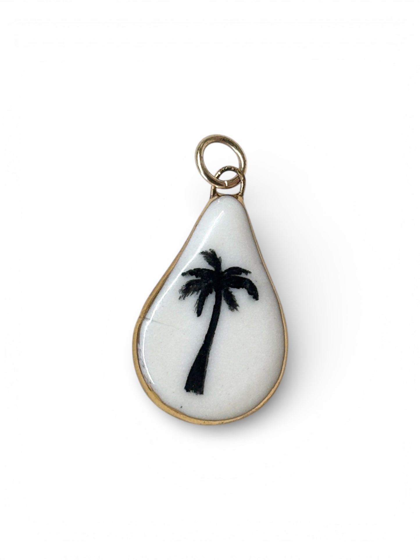 Palm Tree Teardrop Charm