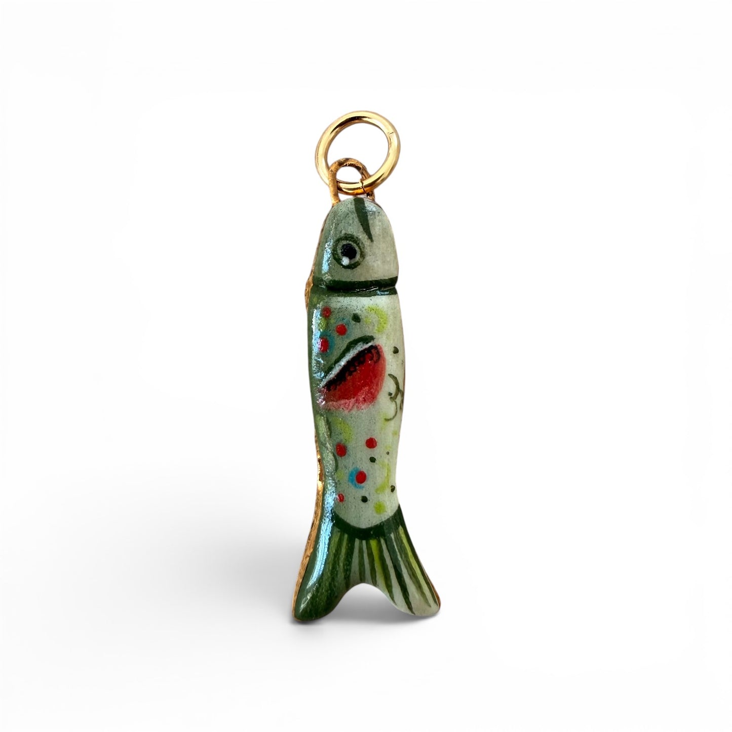 Green Rainbow Fish Charm