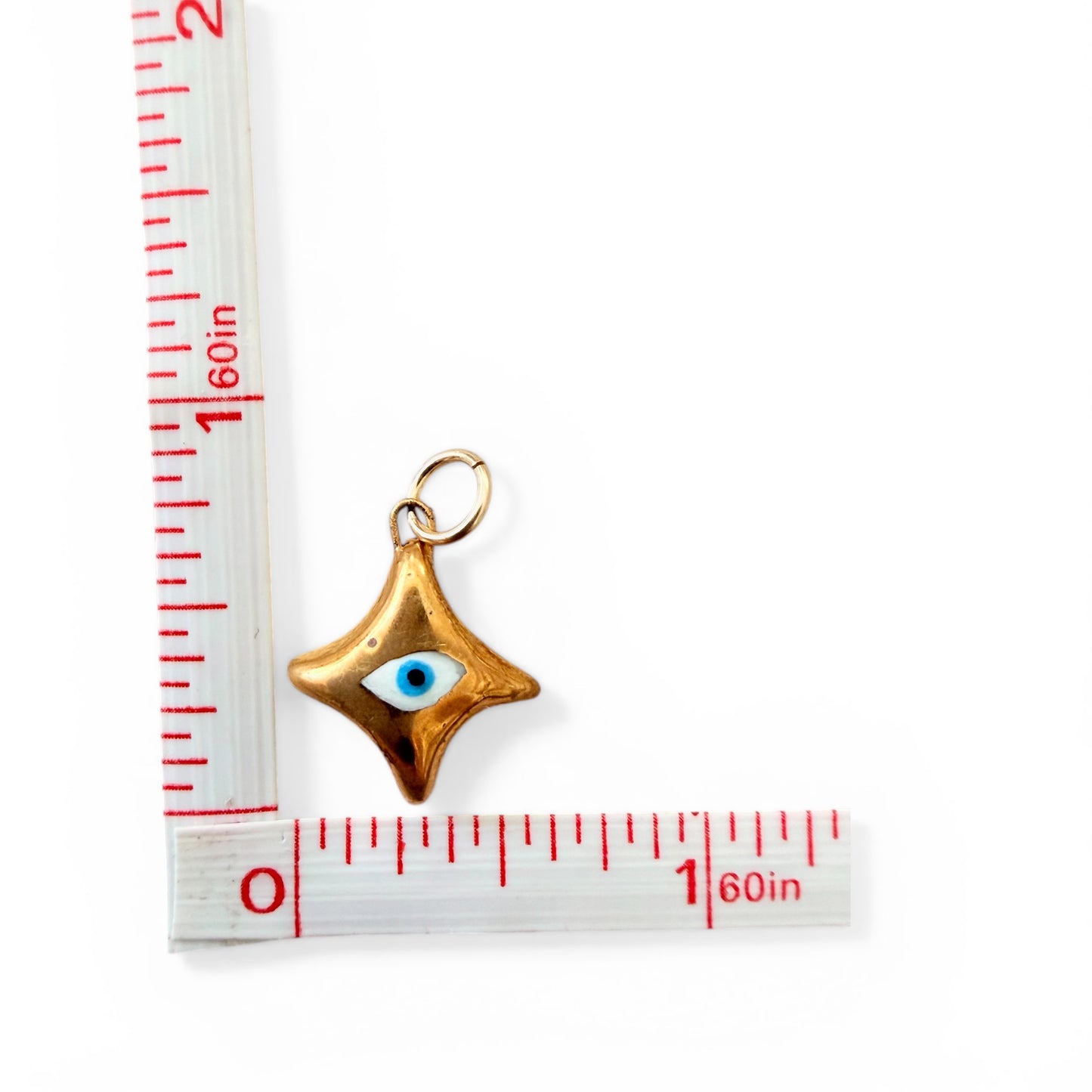 Gold Evil-Eye 4-Point Star