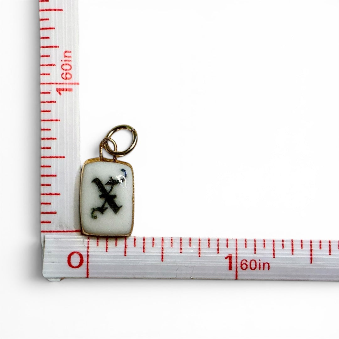 Middle Finger, Strawberry, Old English Charm Necklace