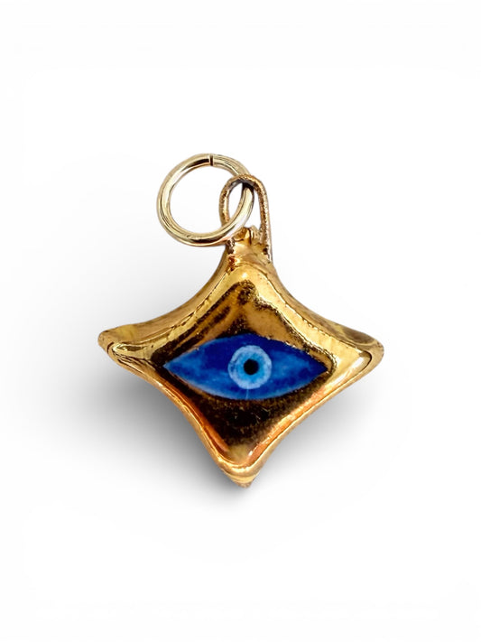 Gold Evil-Eye 4-Point Star