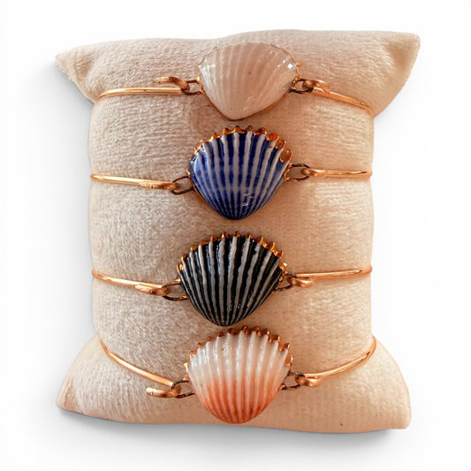 Seashell Charm Bangle 14k Gold Filled