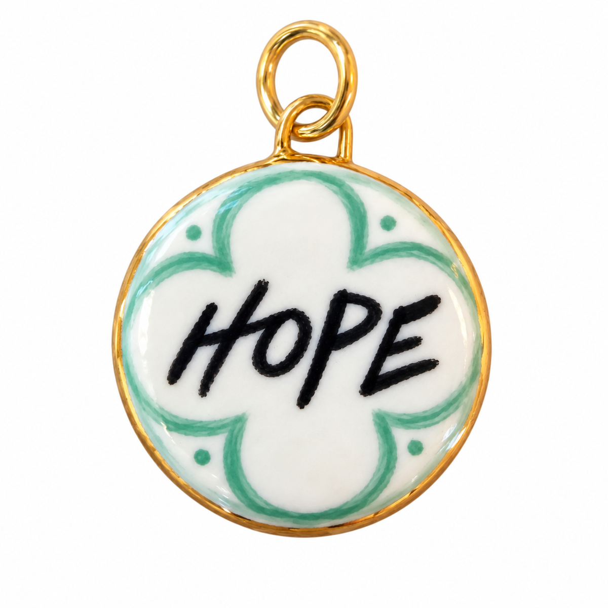 "Hope" Green Accent Charm