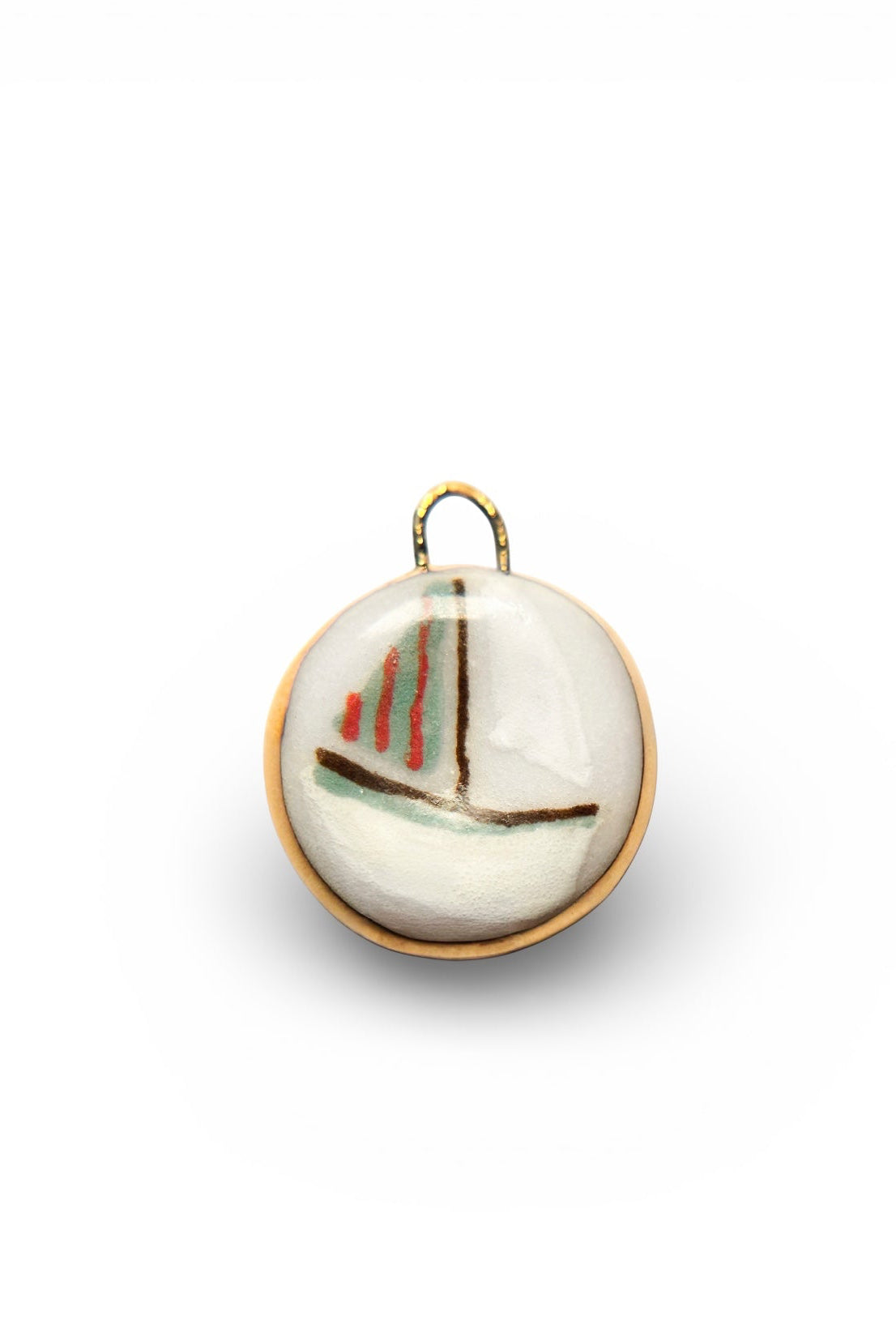 Sailboat Small Circle Charm