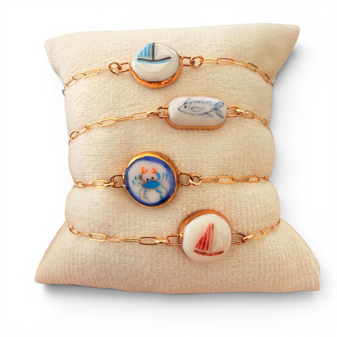 Paperclip Charm Bracelet with Extender