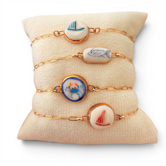 Paperclip Charm Bracelet with Extender