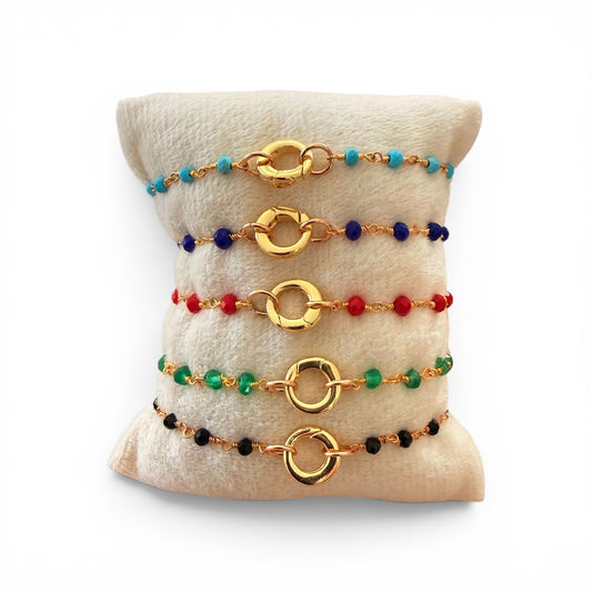 Wire Wrap One Charm Holder Bracelet w/ Extender