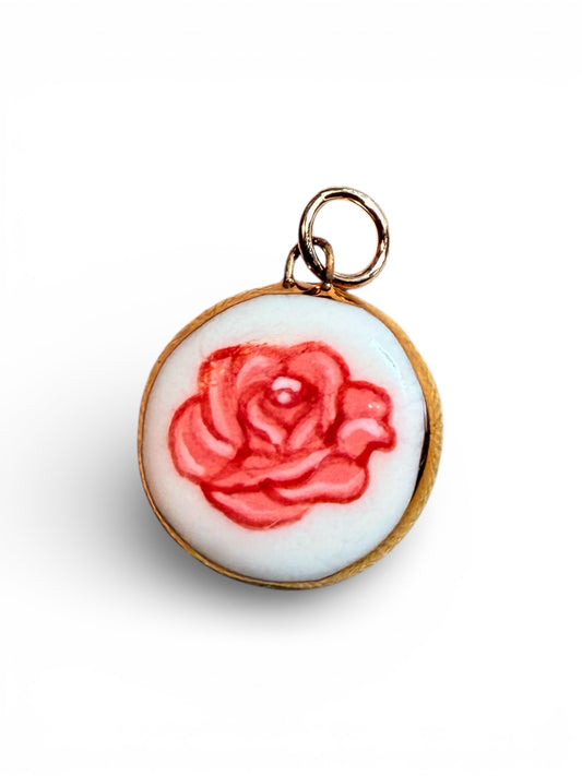Pink Rose Charm