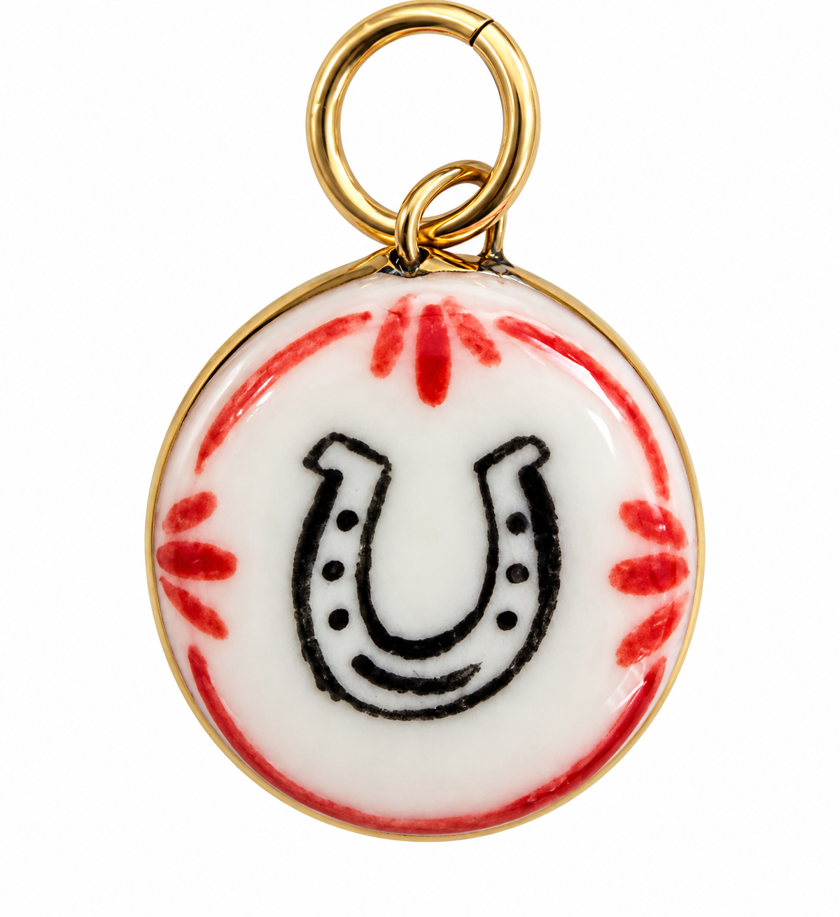 Horseshoe Small Circle Charm