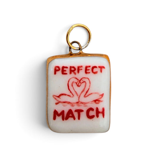 “Perfect Match” Swan Charm