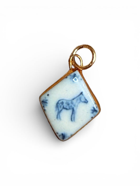 Blue Horse Diamond Charm