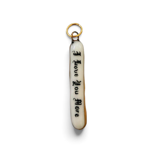 “I Love You More" Old English Bar Charm
