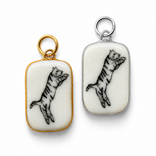 Black & White Tiger Charm