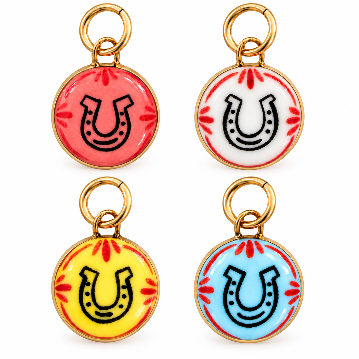 Horseshoe Small Circle Charm