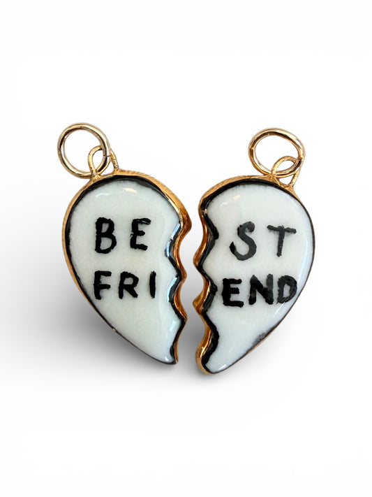 “Best Friend” Broken Heart Charms