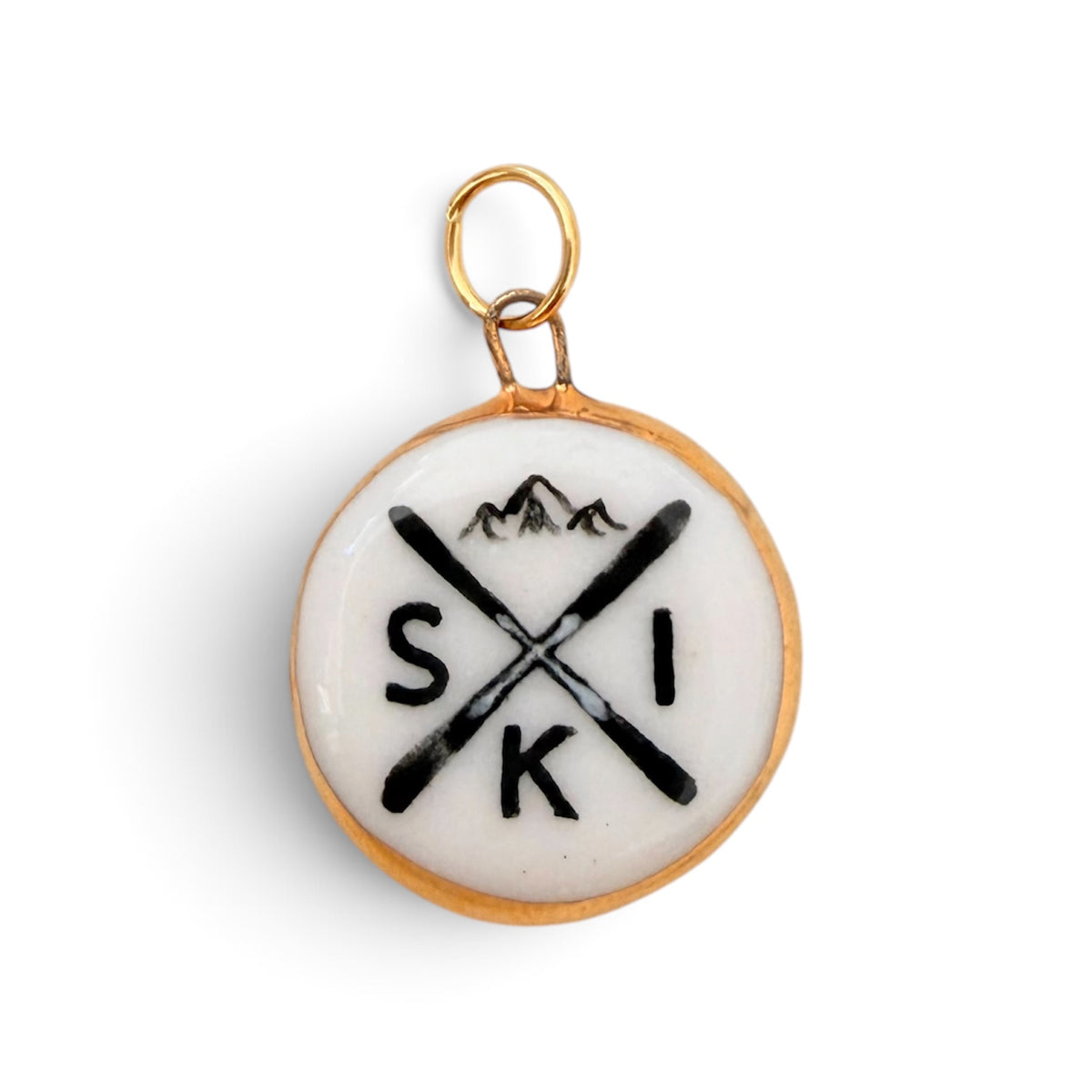 Cross Skis Charm