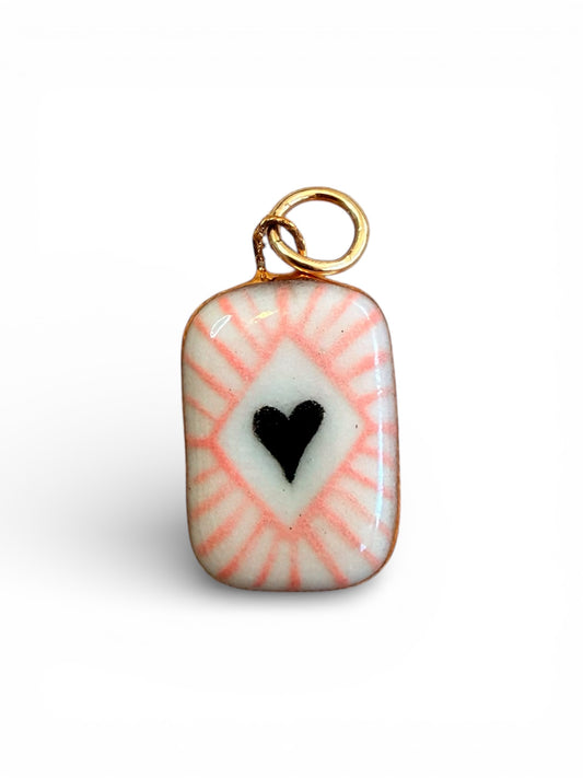 Shining Heart Diamond Charm