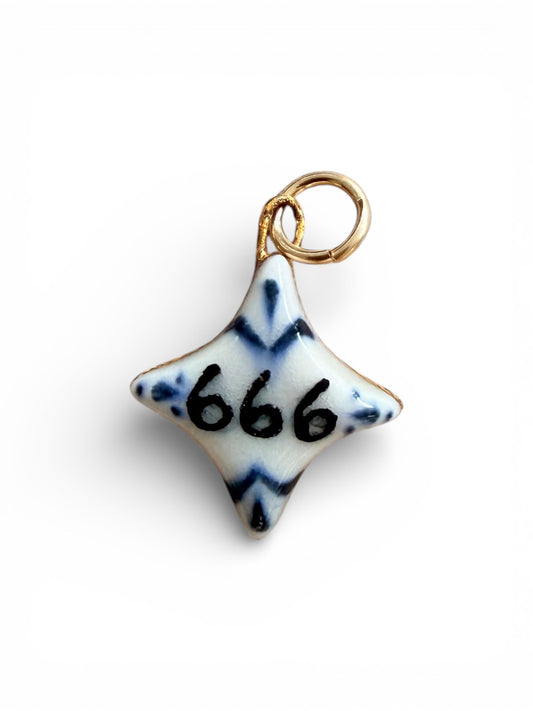 666 Angel Number 4 Point Charm