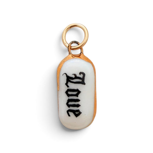 “Love” Old English Bar Charm