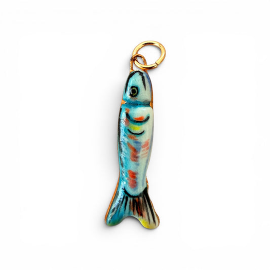 Blue Rainbow Fish Charm