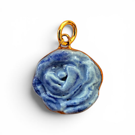 Dark Blue / Light Blue Rose Charm