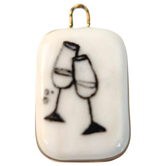 Champagne Glasses Charm