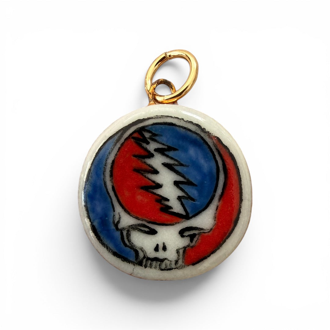 Grateful Dead Colored Face Charm