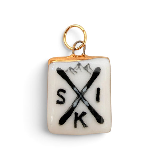 Cross Skis Charm