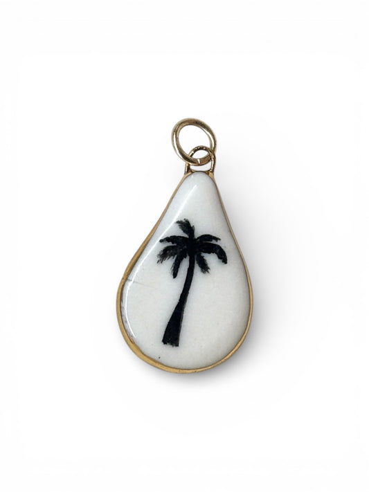 Palm Tree Teardrop Charm
