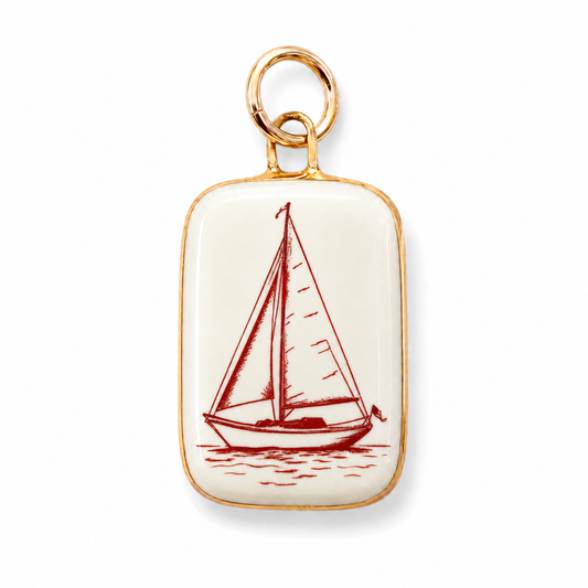 Classic Red Sailboat Charm