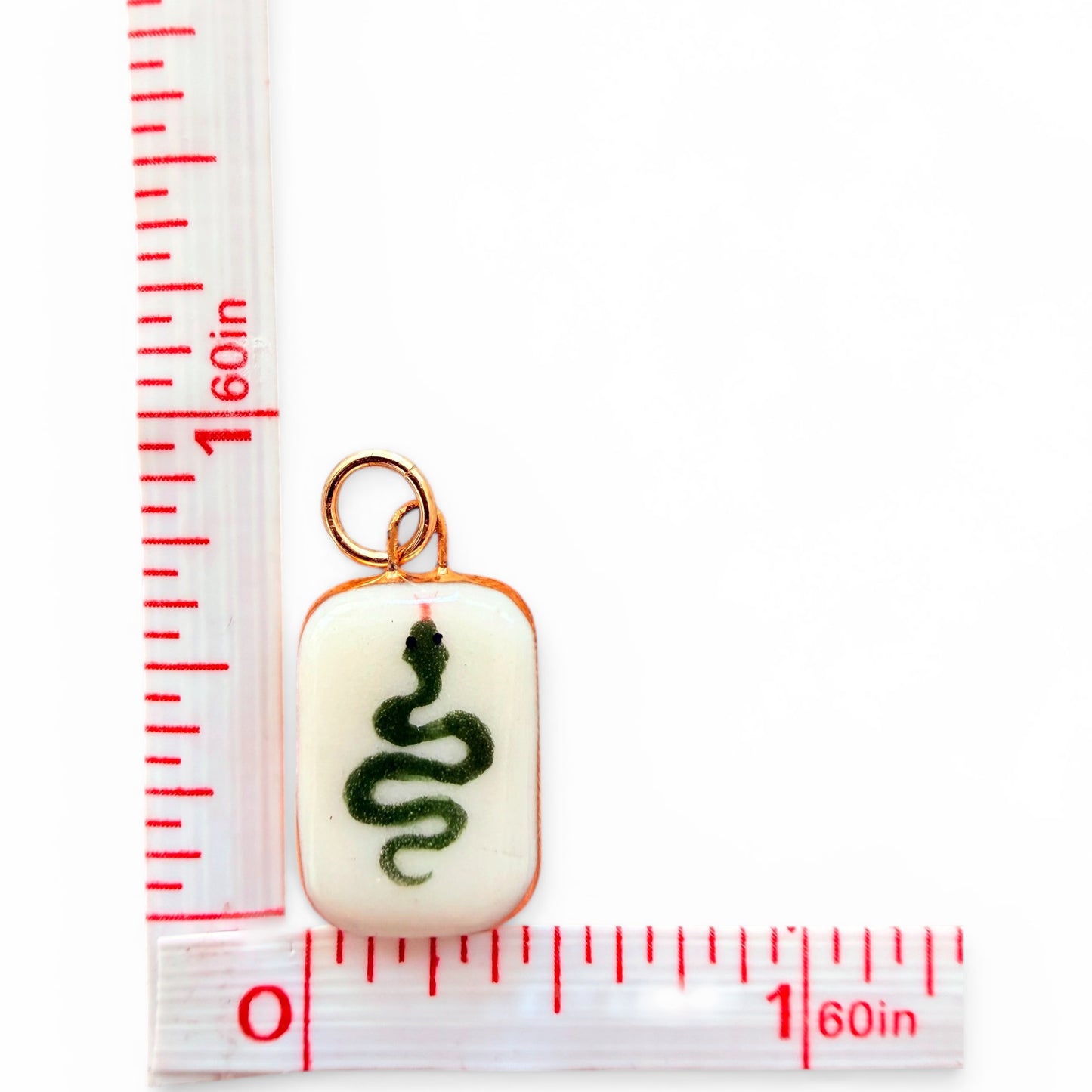 Black Heart, “I Love You More”, Green Snake Charm Necklace