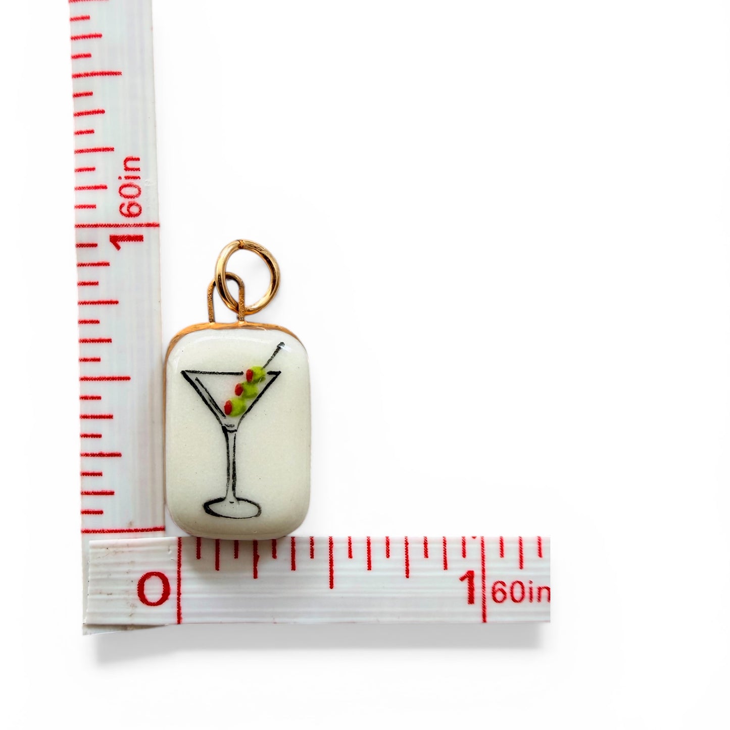 Red Heart, “Fuck Off”, Martini Charm Necklace