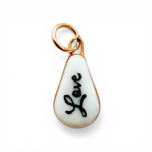 "Love" Teardrop Charm
