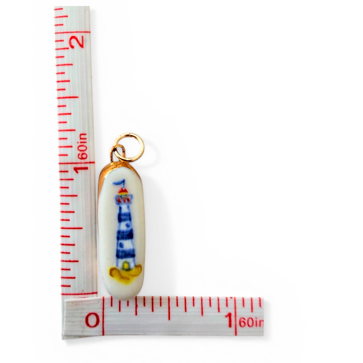 Navy Heart, Blue Lighthouse, Blue Crab Charm Necklace