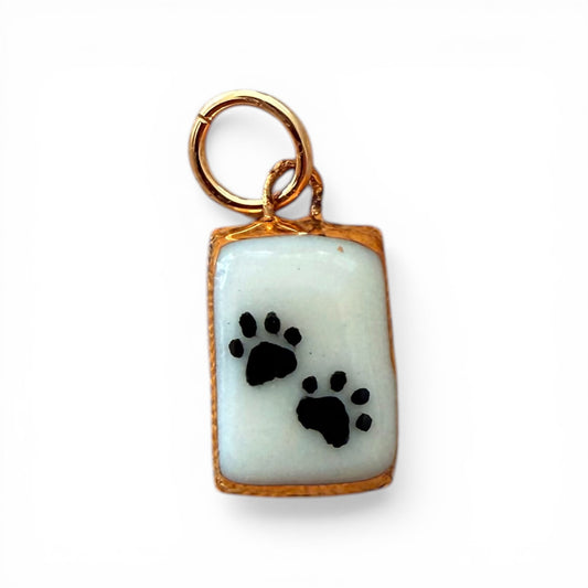 Emoji Paw Prints Charm