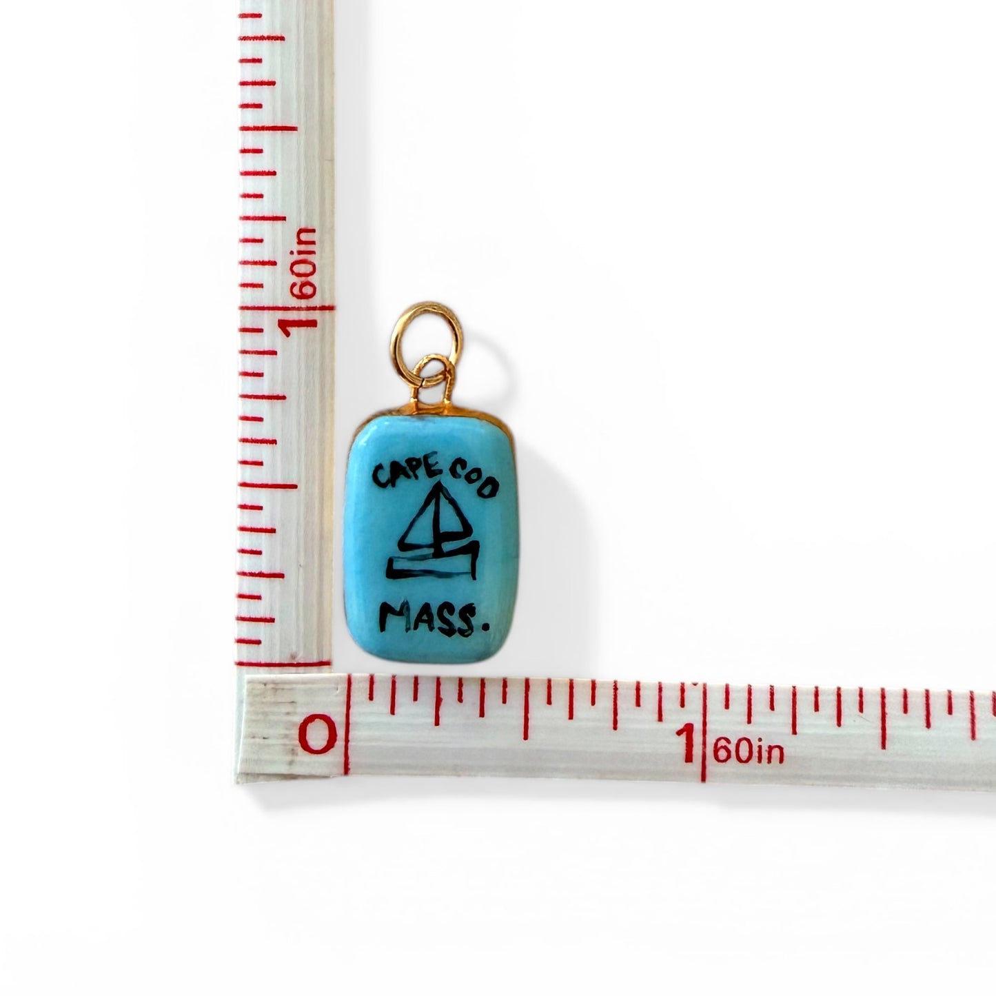 Pink Heart, Cape Cod, Small Navy Anchor Charm Necklace