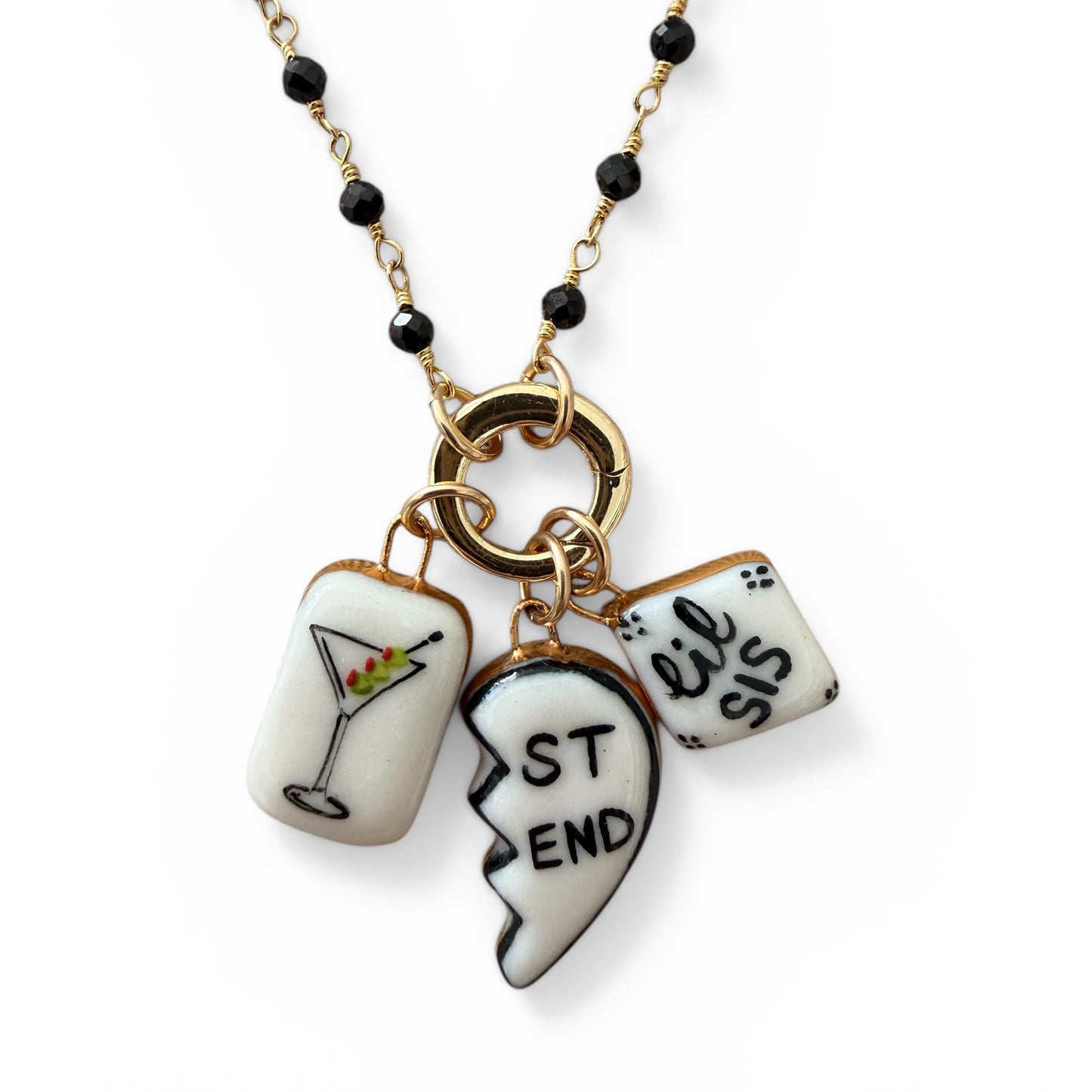 “Best Friend” Broken Heart Charms