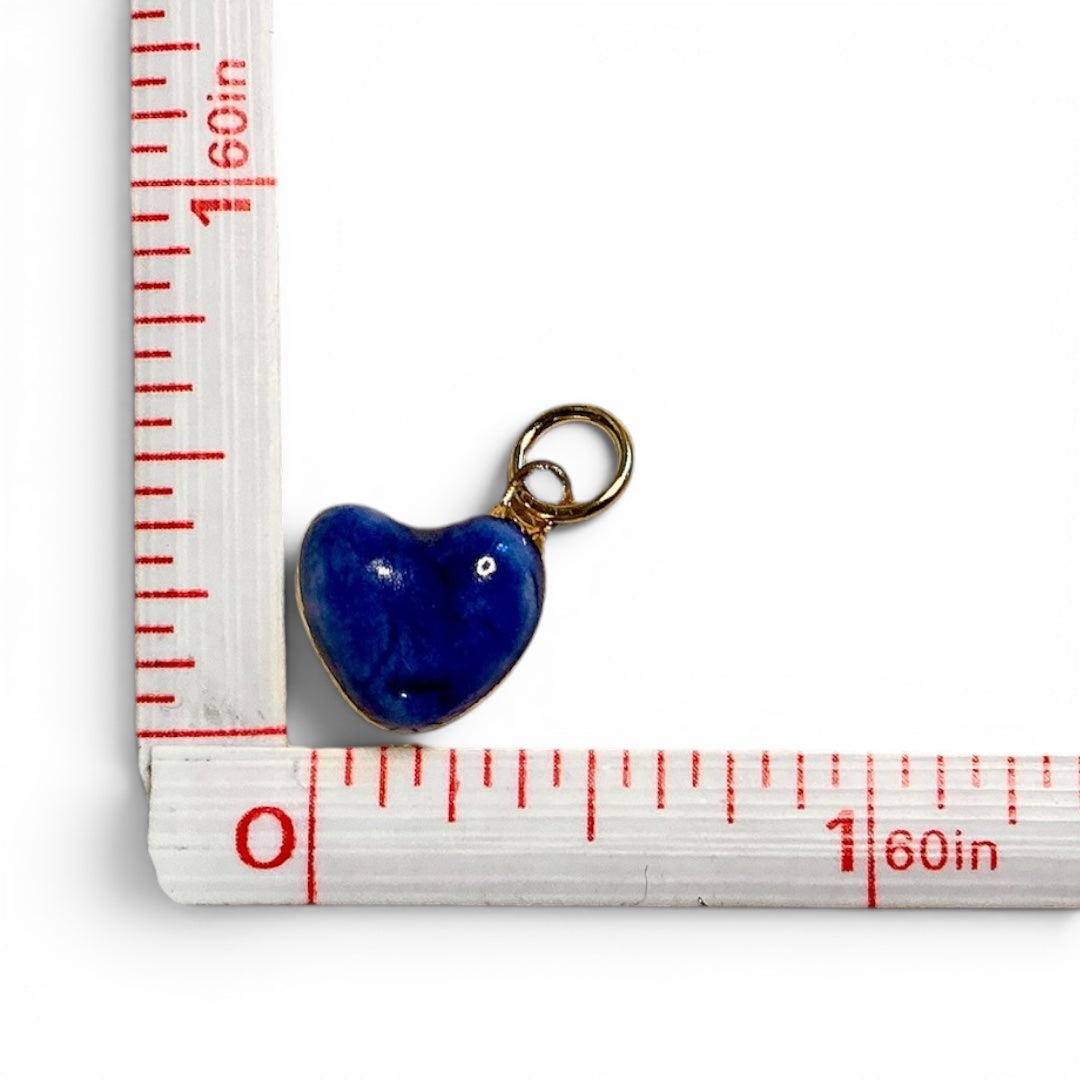 Navy Heart, Mermaid, Greek Flag Charm Necklace