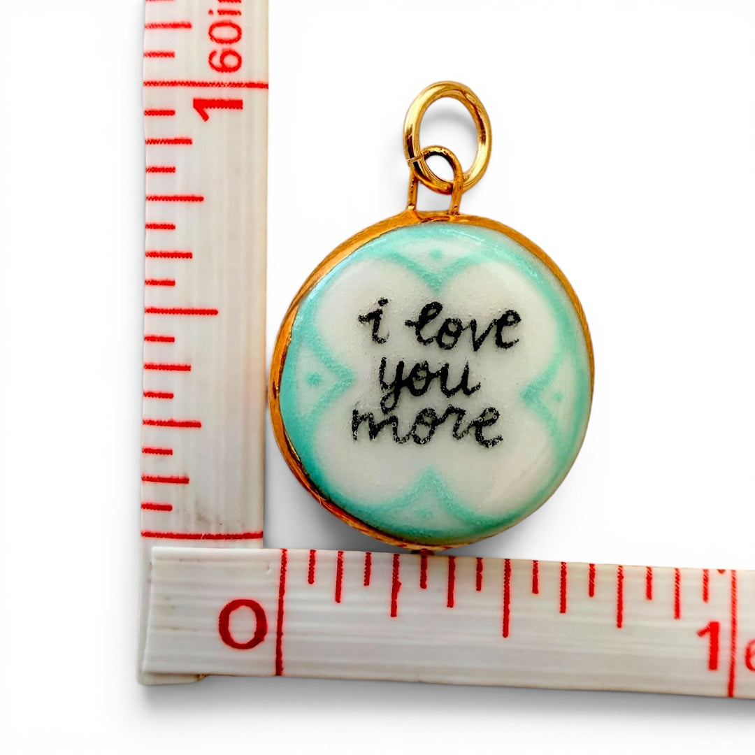 Hummingbird, "I Love You More", Angel Number Charm Necklace
