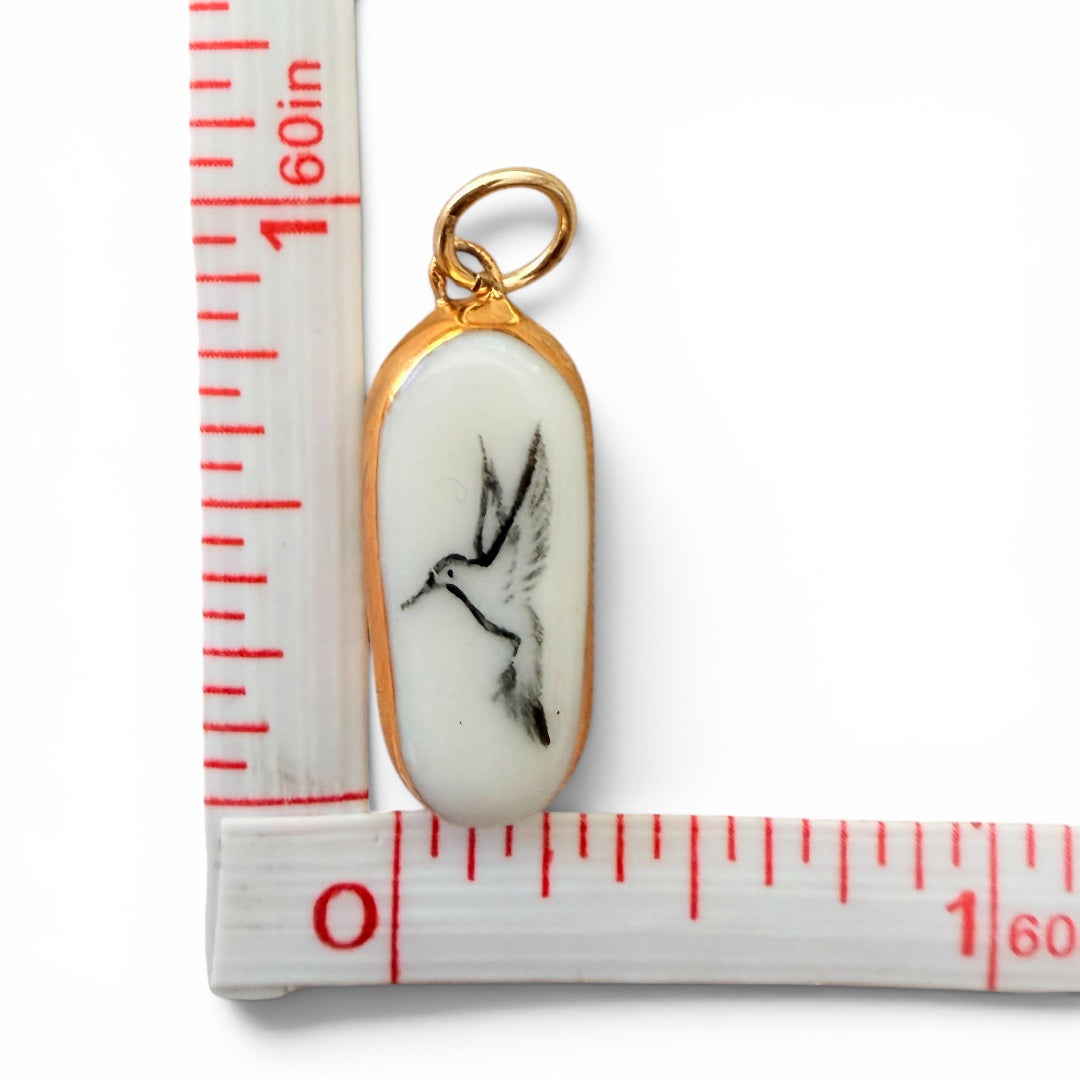 Hummingbird, "I Love You More", Angel Number Charm Necklace