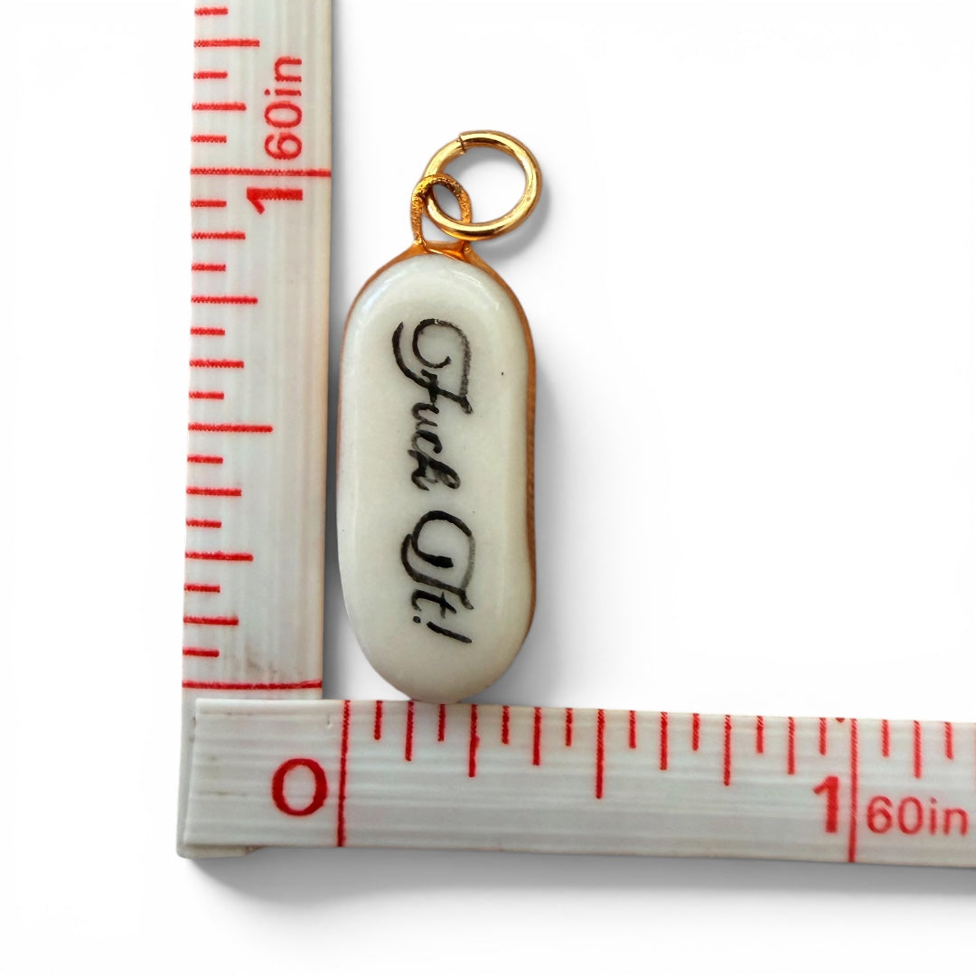 Black Star, "Fuck It!", Spotted Cowboy Boot Charm Necklace