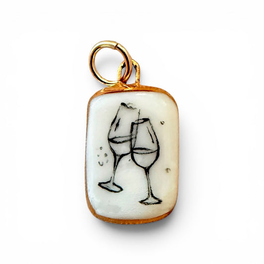 Champagne Glasses Charm