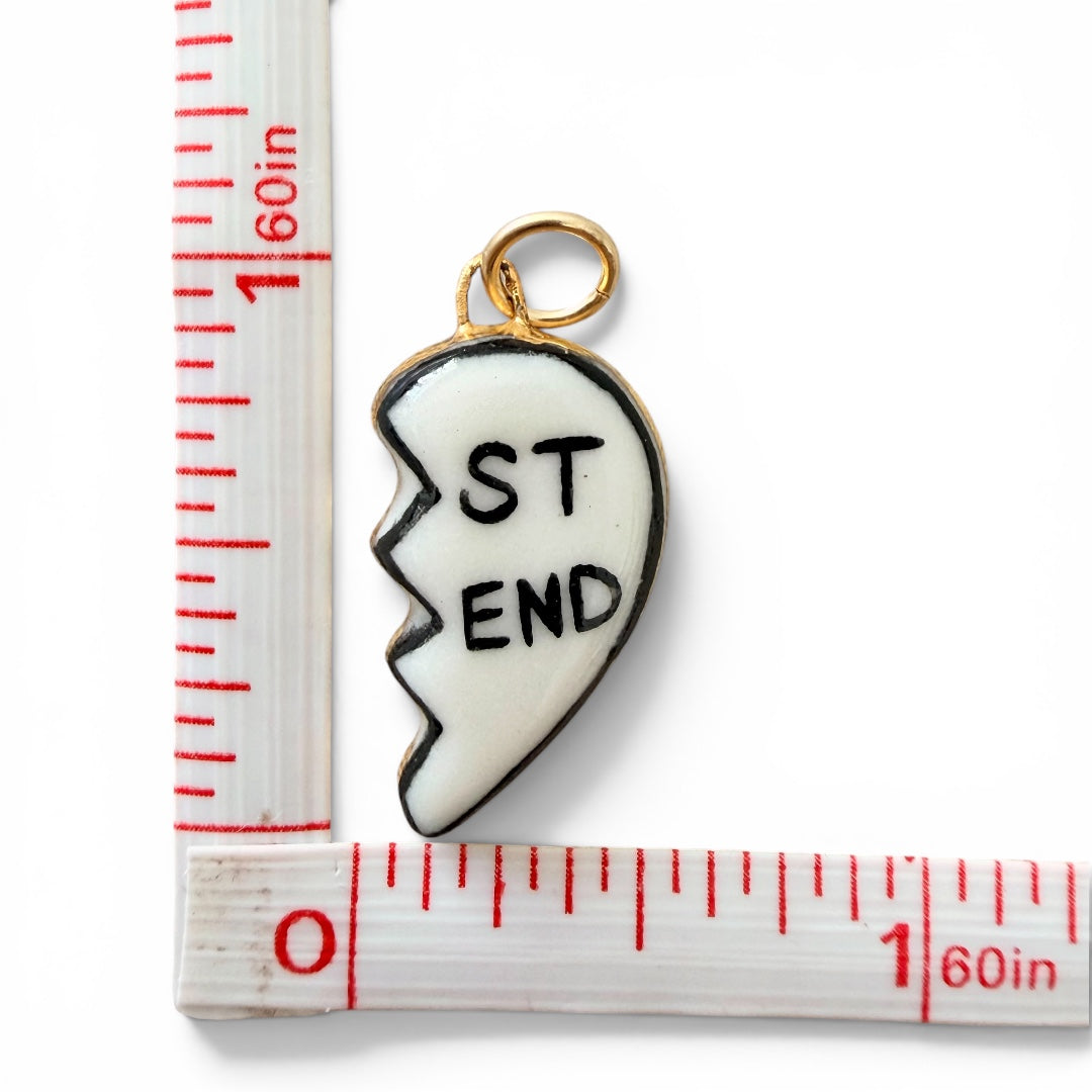 “Best Friend” Broken Heart Charms