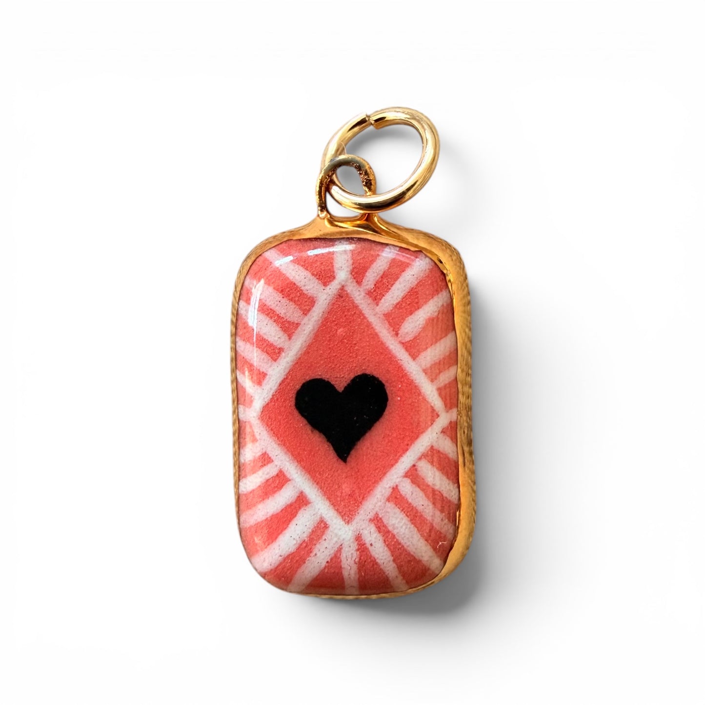 Shining Heart Diamond Charm