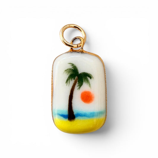 Palm Tree Sunset Charm