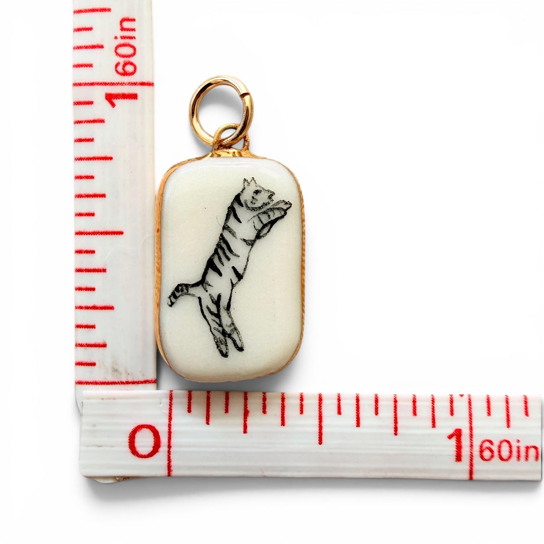 Black & White Tiger Charm