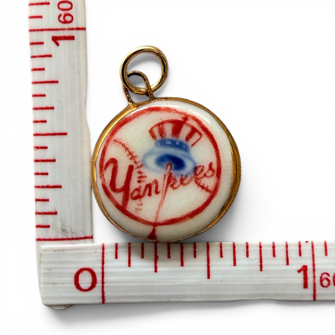 Navy Heart, Classic Yankees, NYC Big Apple Charm Necklace